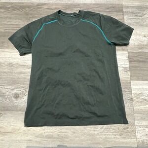 Lululemon Metal Vent Tech Short Sleeve T-Shirt XL Men Green Polyester Spandex